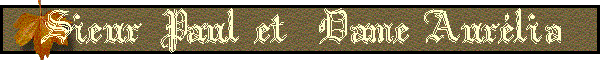 Sieur Paul et Dame Aurlia
