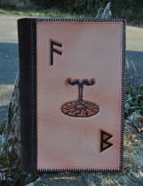 Livre d'or en cuir pour mariage - dcoration celtique
