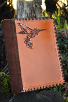 Couverture en cuir pour livre de poche, colibri celtique
