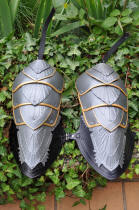 épaulières en cuir, inspirées de l'armure d'Aragorn, Seigneur des anneaux