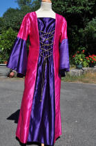 Robe médiévale bicolore pour fille