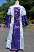Robe elfique violette et grise pour fillette