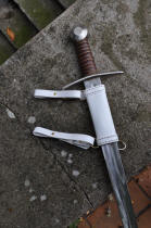 baudrier blanc pour épée médiévale
