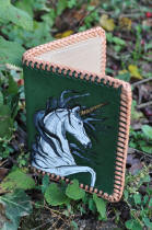 Porte-monnaie en cuir, Licorne
