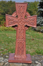 Croix celtique irlandaise couleur bois