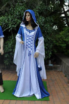 Robe de marie elfique, avec capuche amovible