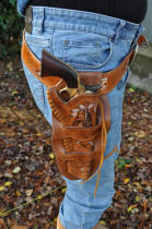 Holster en cuir pour colt, thme indien